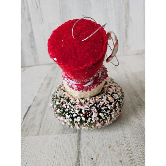 Midwest cannon falls snowman wreath glitter ornament large Maximus decor unique - Picture 3 of 8